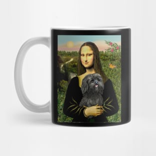 lMona Lisa with her Black Shih Tzu Mug